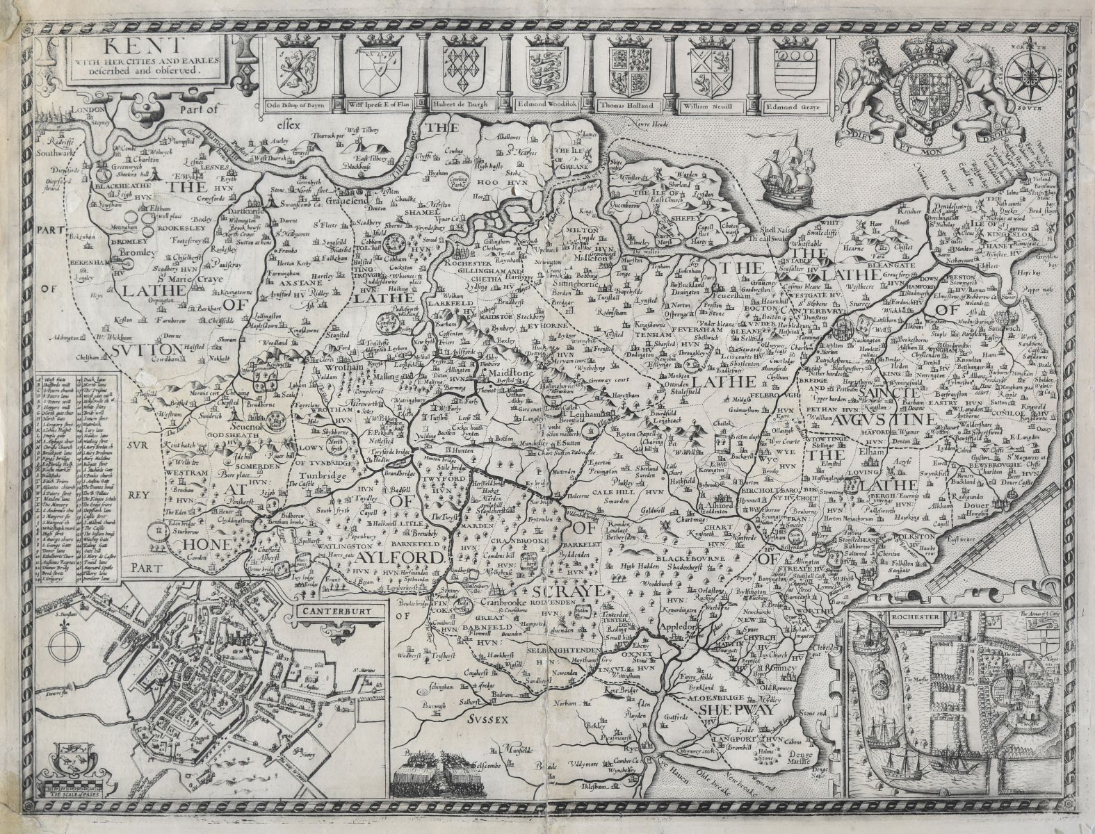 British county maps. A mixed collection of approximately forty maps, 17th - 19th century