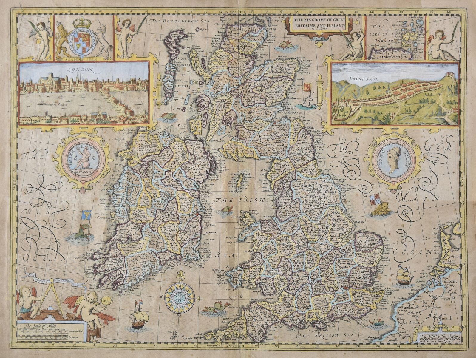 British Isles. Speed (John), The Kingdom of of Great Britaine and Ireland, 1676