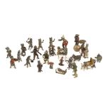 * Austrian cold-painted figures. A collection of 25 figurines, circa 1900