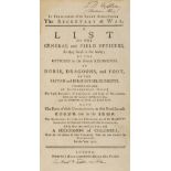 Army Lists. A List of the General and Field Officers for the Year 1777, & 7 others