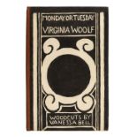 Woolf (Virginia). Monday or Tuesday, with woodcuts by Vanessa Bell, 1st edition, 1921