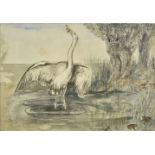 * Aesop Fables. A pair of watercolours, inscribed by George E. Lodge (1860-1954)