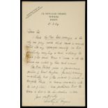 * Sayers (Dorothy Leigh, 1893-1957). Autographed letter signed, 'Dorothy L Sayers'