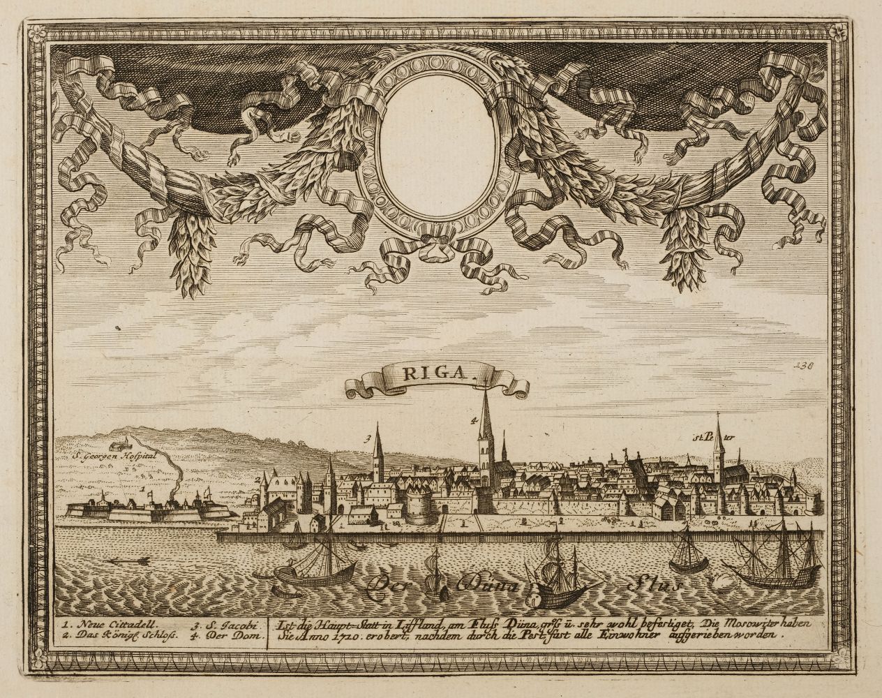 Latvia, the city of Riga. Aveline (Antoine), Profil de la ville de Riga, 1710 - Image 11 of 17