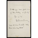 * Baden-Powell (Robert, 1st Baron, 1857-1941). 2 Autograph Letters Signed, 1906