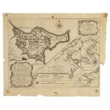 Universal Magazine. Seven maps and plans of North America, c.1750