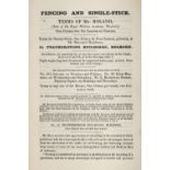 Roland (George). A Treatise on the Theory and Practice of the Art of Fencing, 2nd ed., 1824