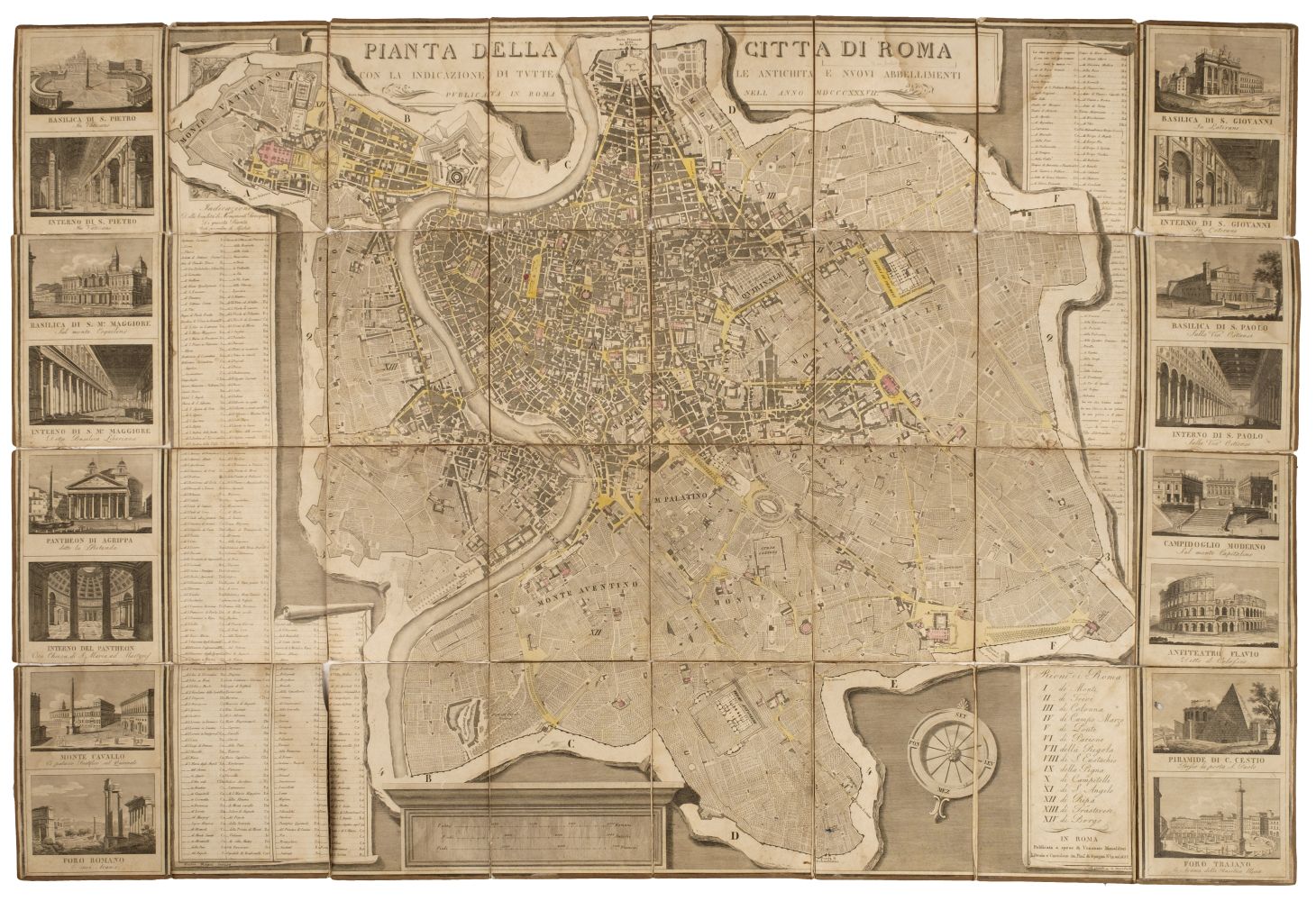 Rome. Pianta della citta di Roma, 1837 & 1 other