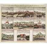 * Poland. Werner (F.), 7 sheets with multiple views from 'Scenographia Urbium Silesiae' 1737 - 1752