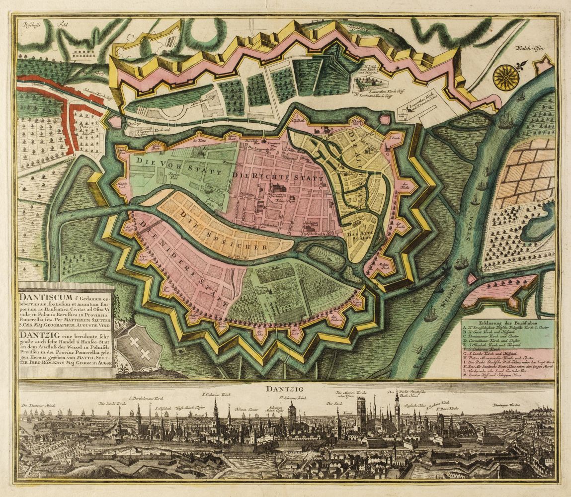 Danzig/Gdansk. Seutter (Mattheus), Dantiscum f Gedanum..., circa 1730