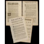 Apothecaries. Four bills and broadsides, 1724