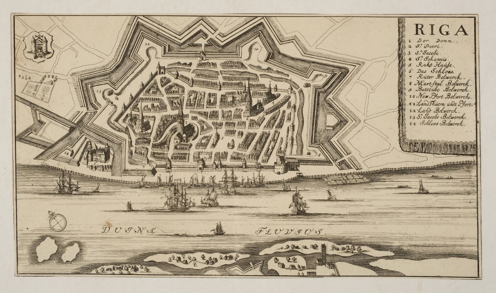Latvia, the city of Riga. Aveline (Antoine), Profil de la ville de Riga, 1710 - Image 8 of 17