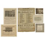 * Bristol. A collection of ephemera relating to places and functions, 18th-19th century