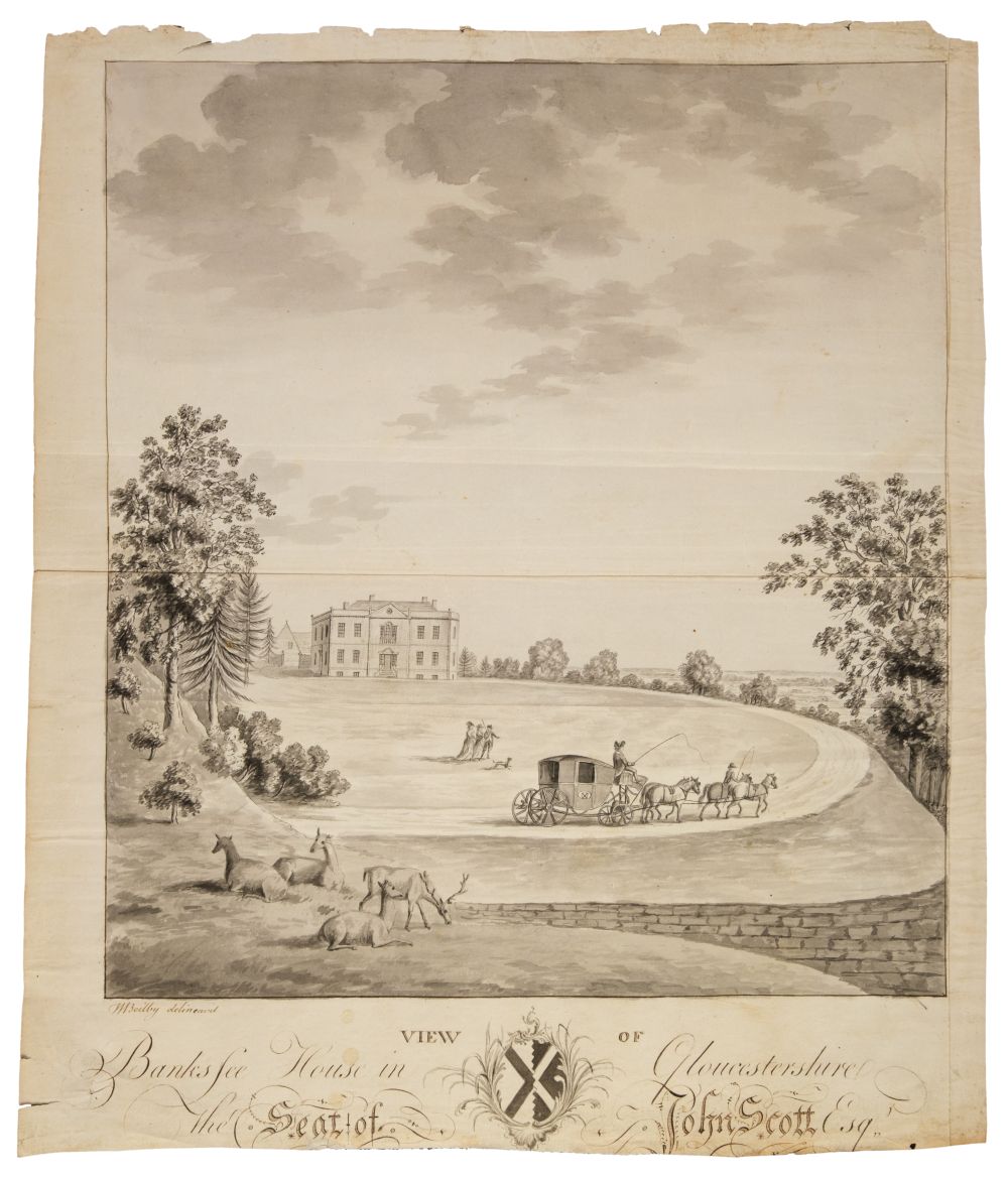 * Beilby (William, c.1740-1819). View of Banks Fee House in Gloucestershire the Seat of John Scott