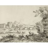 Austin (William). A Specimen of Sketching Landscapes, 1st edition, 30 etchings after Locatelli