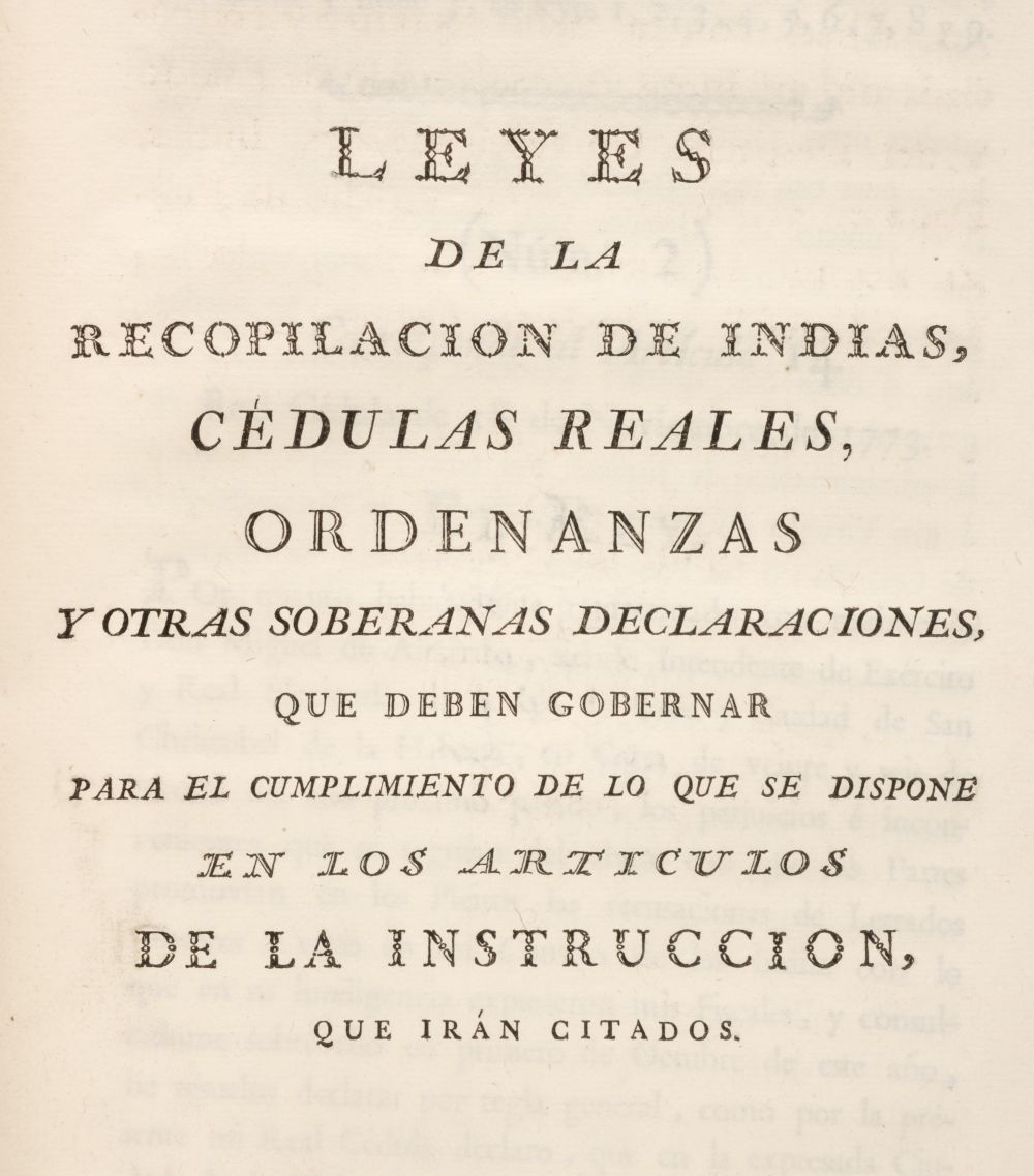 Real Ordenanza para el Establecimiento…, 1782-83