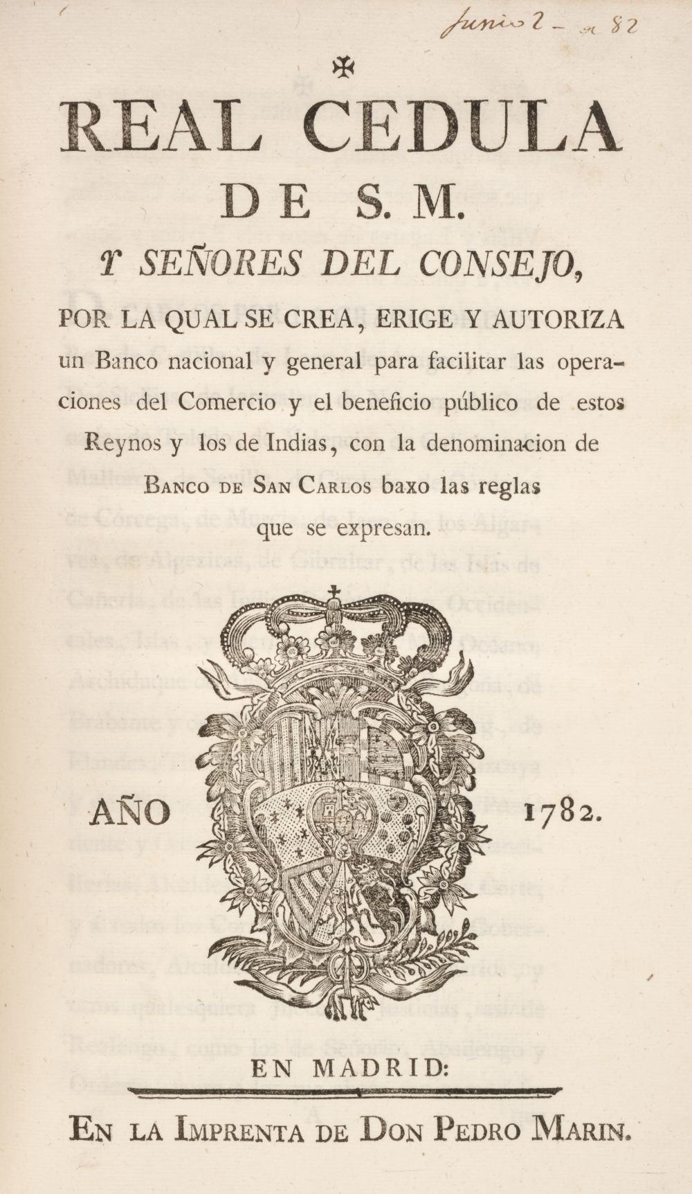 A sammelband of 62 items on the Administration of Spain..., 1760-90 - Image 2 of 23