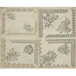 Embroidery pattern book. Dessins pour coins de mouchoirs, pour manchettes, et pour cols, c. 1860