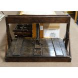 * Press. A large stained wood press, 20th century