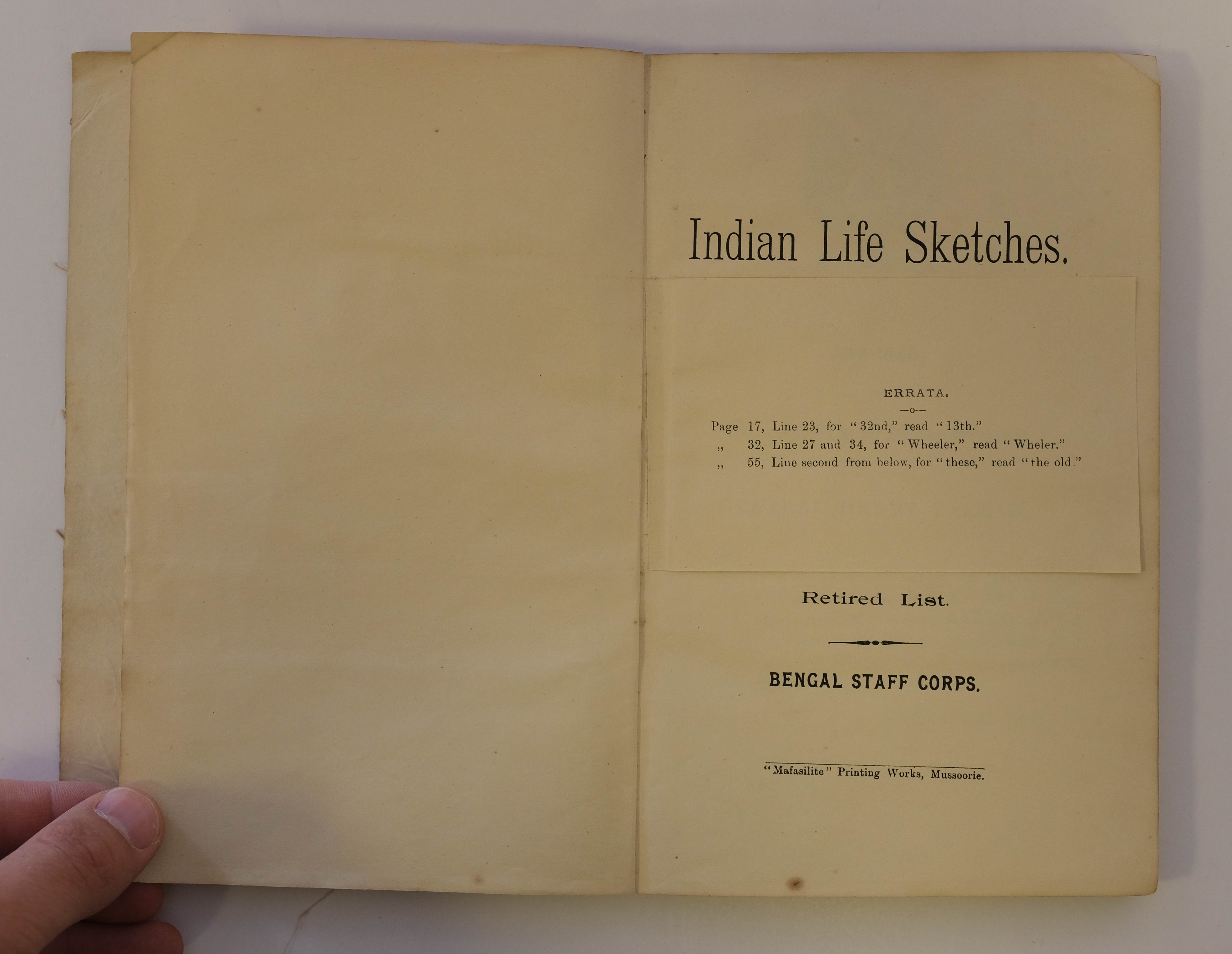 Palmer (Henry). Indian Life Sketches, 1816-1866, 1st edition, Mussoorie: Mafasilite Printing Works - Image 4 of 8