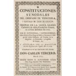 Baños y Sotomayor (Diego). Constituciones Synodales del Obispado de Venezuela, Madrid, 1761