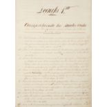 Reales Cedulas. Manuscript list of Reales Cedulas and Ordenanzas, 1620-1843, mid-19th c.