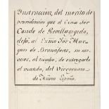 Instruccion del Merito de Providencias. Important manuscript of Vice-Regal decrees, [1794]