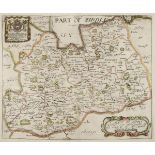 Surrey. Blome (Richard), A Mapp of Surrey..., circa 1673