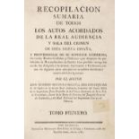 Bentura Beleña (Eusebio). Recopilacion Sumaria de todos los Autos Acordados, 1787