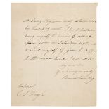 * Roy (Rammohan, 1772-1833). Autograph letter signed to Charles Joseph Doyle, c.1830