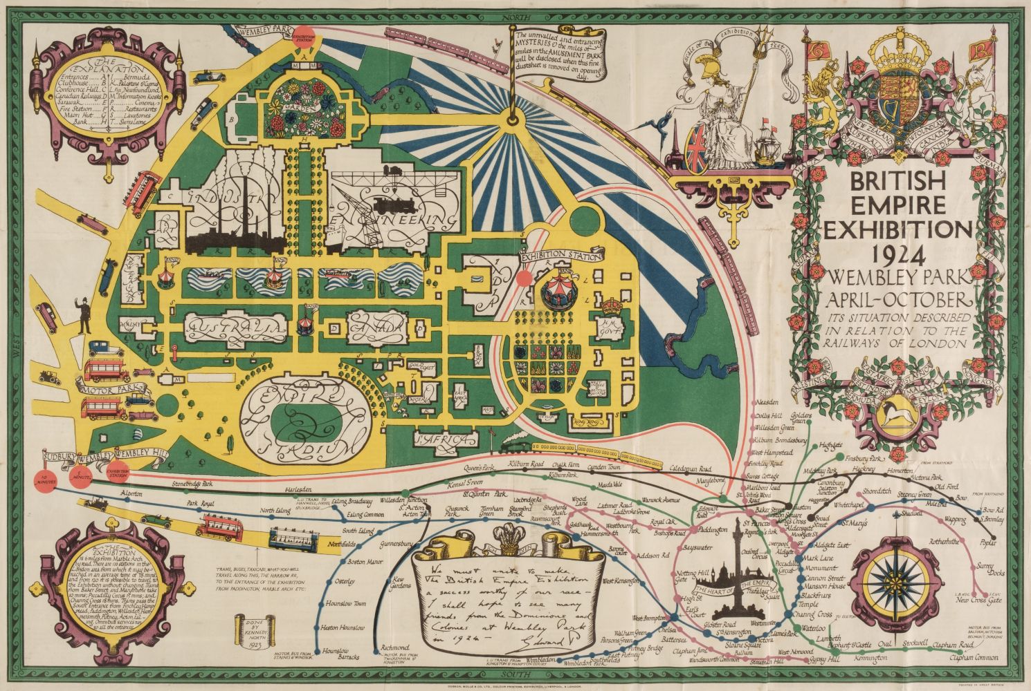 London. North (Stanley Kennedy), Map of the British Empire Exhibition, 1924