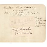 * Shackleton (Ernest Henry, 1874-1922). A pencil autograph signature 'E.H. Shackleton'