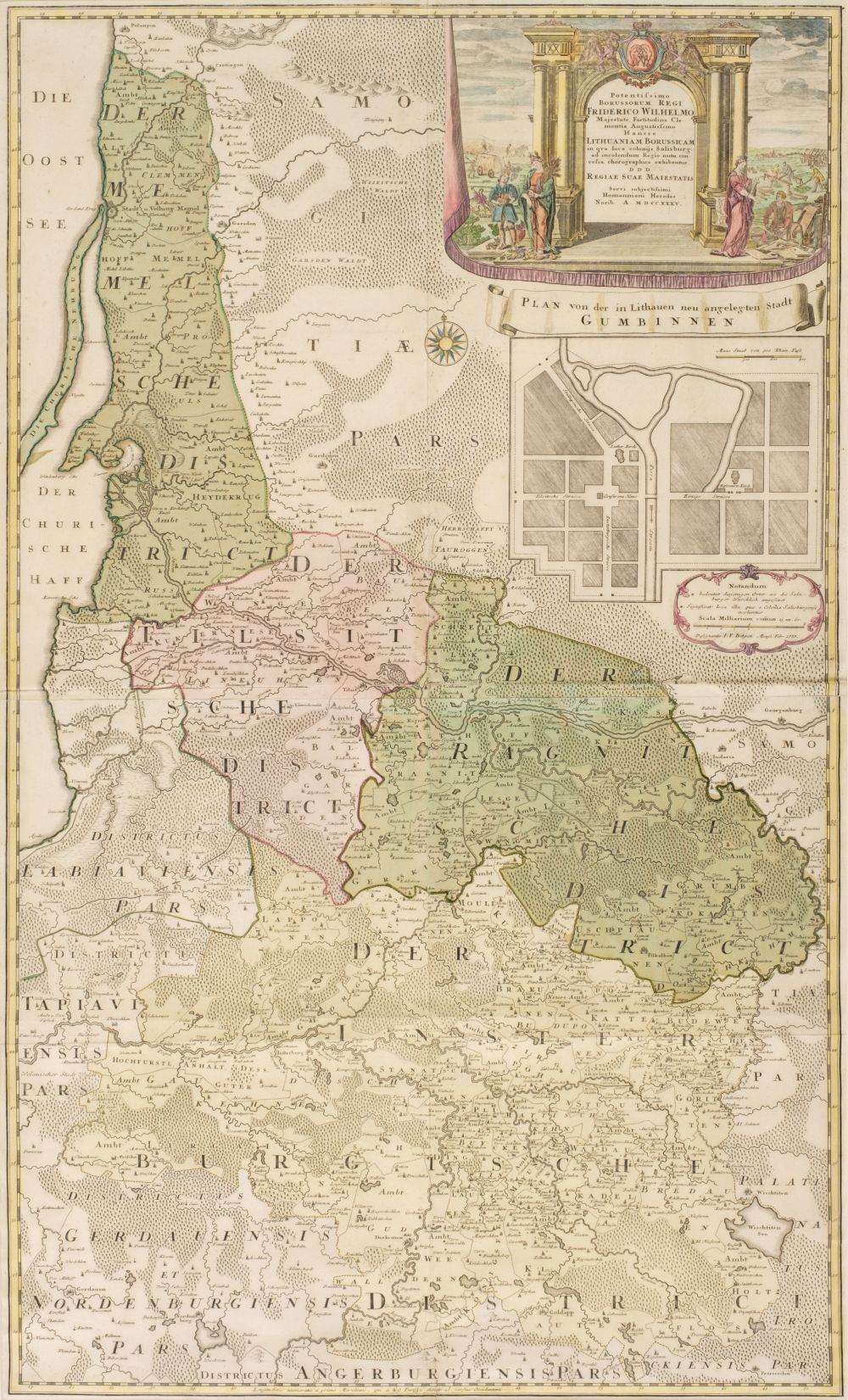 * Lithuania. Homann (J. B. Heirs of), ..., Lithuaniam Borussicam..., 1735