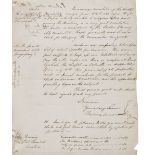 * Roy (Ramaprasad). Autograph letter signed to John Bowring, consul at Canton, 1852