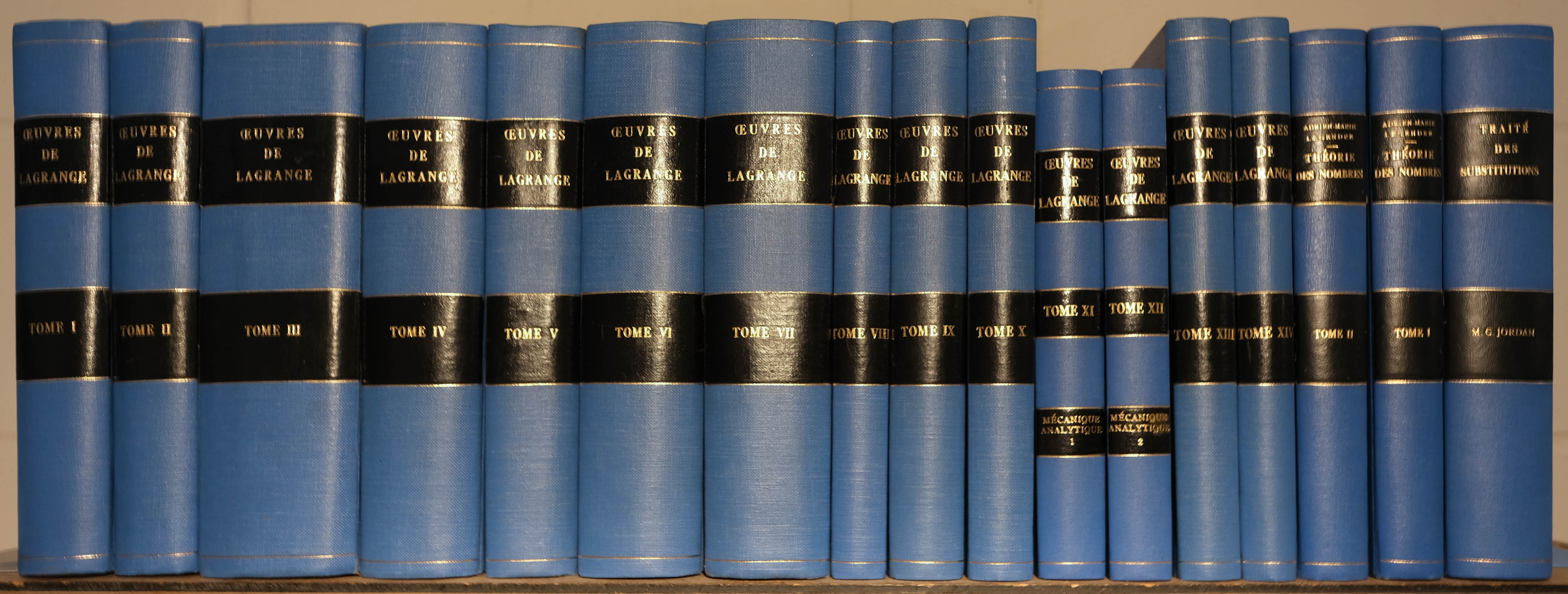 Lagrange (Joseph Louis de). Oeuvres, 14 volumes, 1867-92, & others