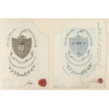 Hastings (Warren). Two original tickets for the trial of Warren Hastings, c.1795, & others on India