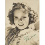 * Temple (Shirley, 1928-2014). Signed photograph, c.1935