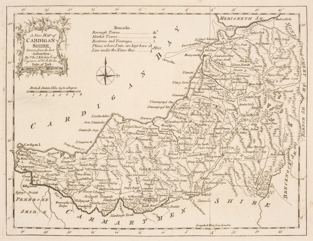 Wales. A collection of approximately 60 county maps, 17th - 19th century