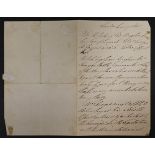 * Wellington (Duke of). Autograph letter in the third person, 1845