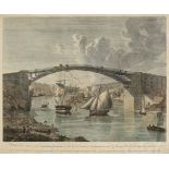 * Hunter (Henry). A South East view of the Cast Iron Bridge over the River Wear at Sunderland, 1796