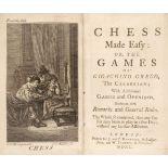 Greco (Gioachino). Chess made Easy, 1st edition in English, 1750, & other chess interest
