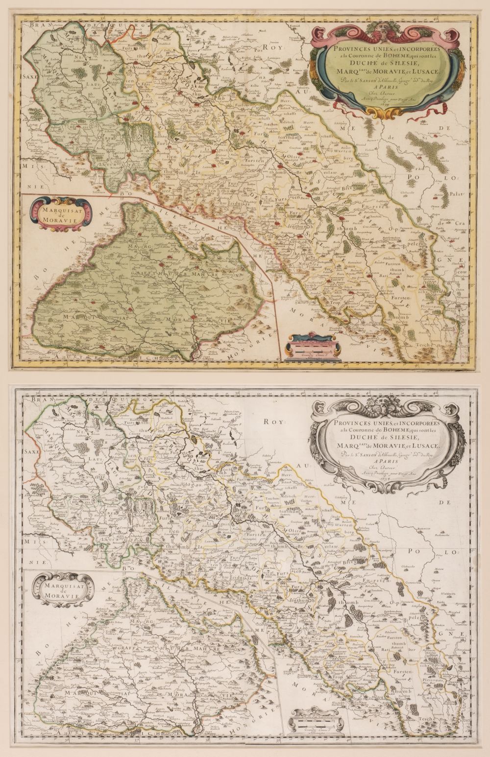 * Silesia & Moravia. Sanson (N.), ..., Duche de Silesie.., 1679,