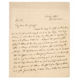 * Greece and the Anglo-French Entente. An important autograph letter signed from Lord Aberdeen