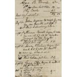 Antebellum New York. Grocer's account book mentioning US politicians, 1818-34