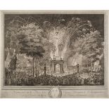 * Varin (Charles Nicolas, 1741-1812). Feu d'Artifice tiré sur la Place de la Couture ...