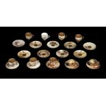 * Royal Worcester. A collection of tea cups and saucers, Stinton etc
