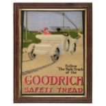 * Goodrich Tyres. A Goodrich Safety Tread advertising board c.1920