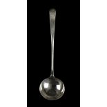 * American Silver. A silver soup ladle by Thomas Underhill, New York c.1785