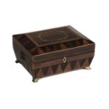 * Jewellery Box. A fine Regency parquetry box