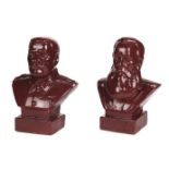 * Communism. A pair of Chinese busts - Stalin & Marx